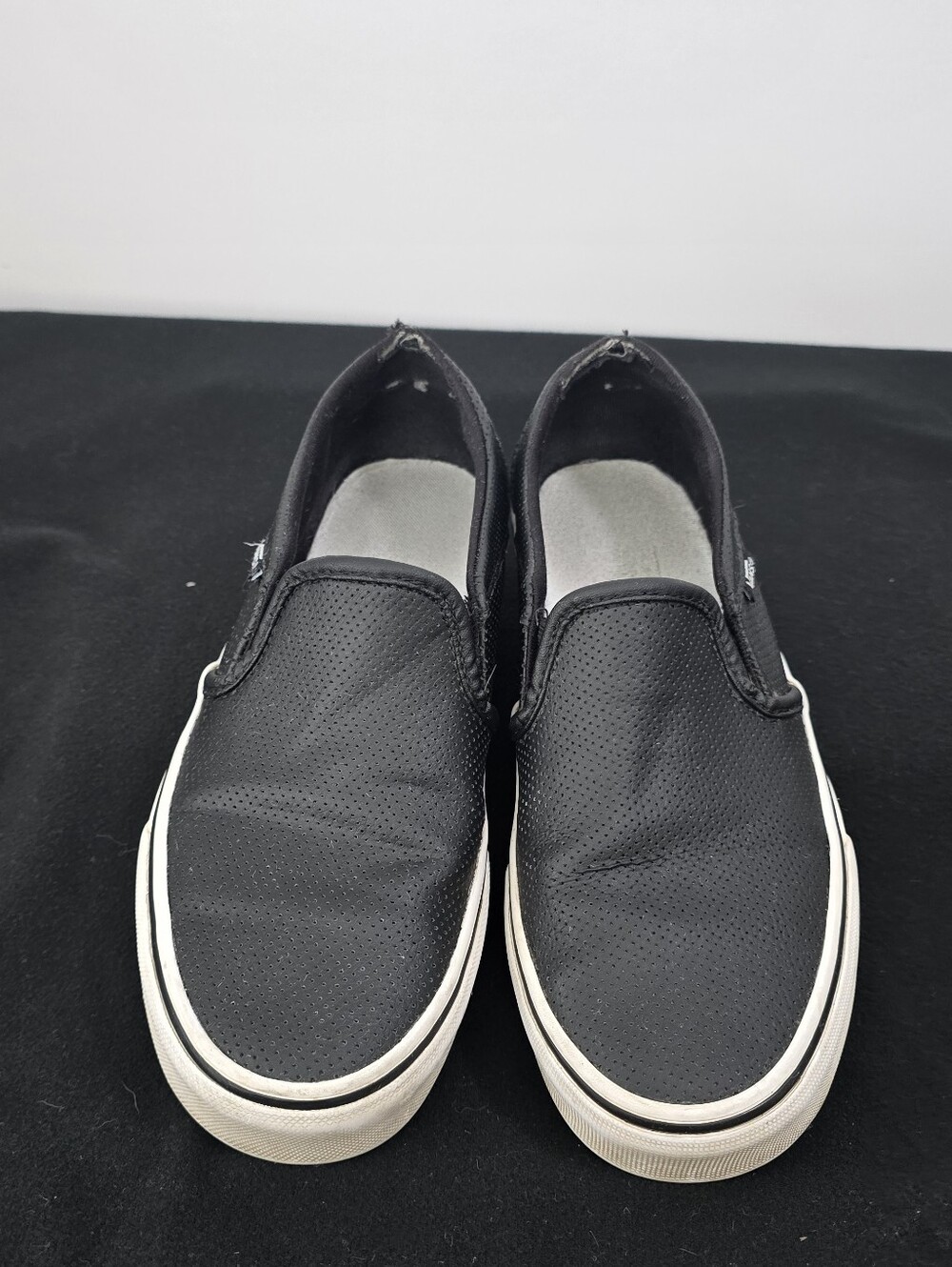 Vans Classic Black and White Slip-On Sneakers